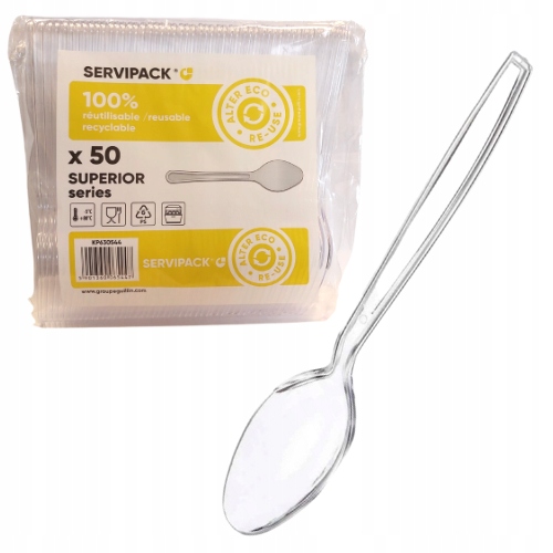 

Servipack Łyżka Duża Plastikowa Bezbarwna 50 Sztuk