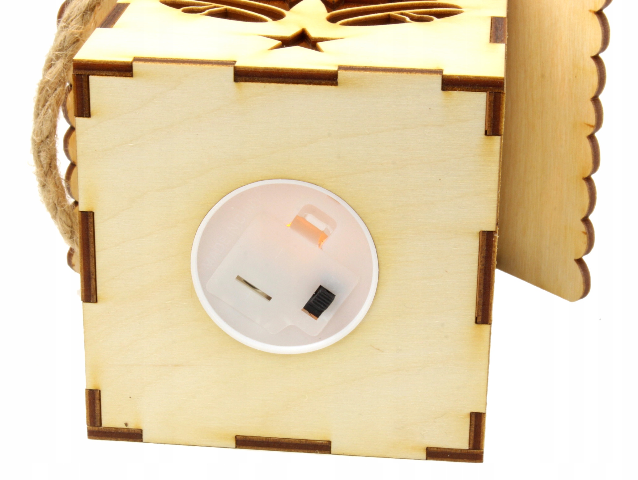 LAMPION ADWENTOWY Świąteczny LED Pixelowy Mikołaj Liczba świec 1