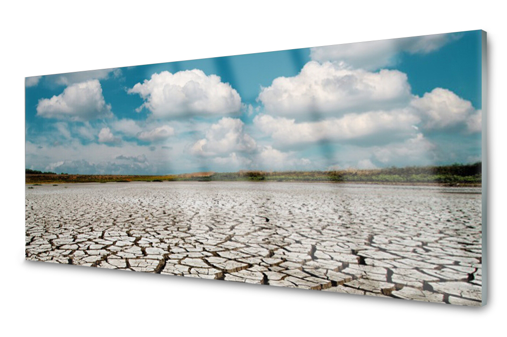 Sklenený panel do kuchyne Vyschnutá rieka 125x50