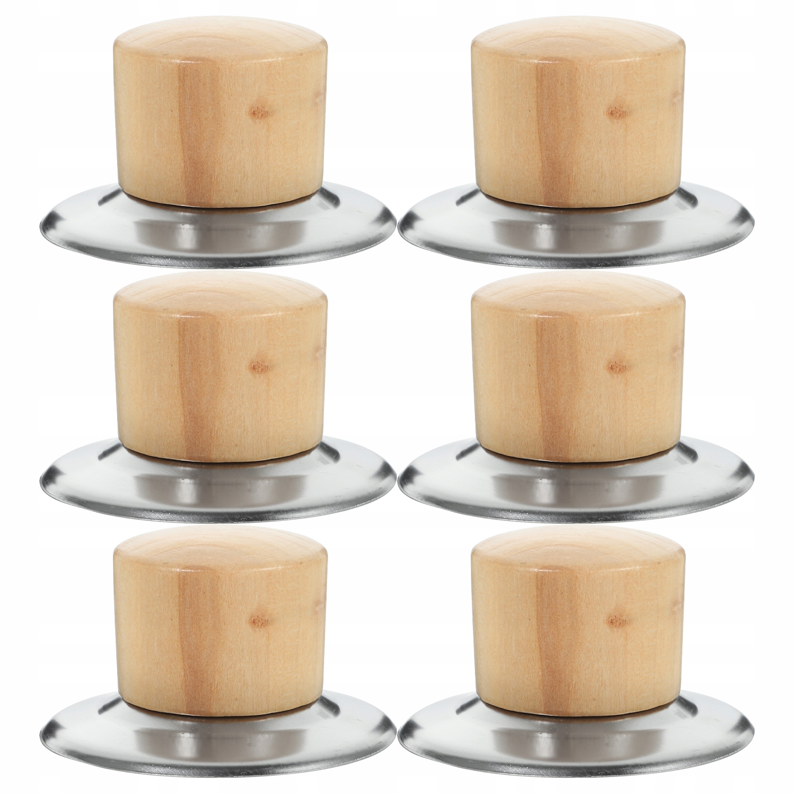 Akcesoria z litego drewna 6 zestawów Marka bez marki