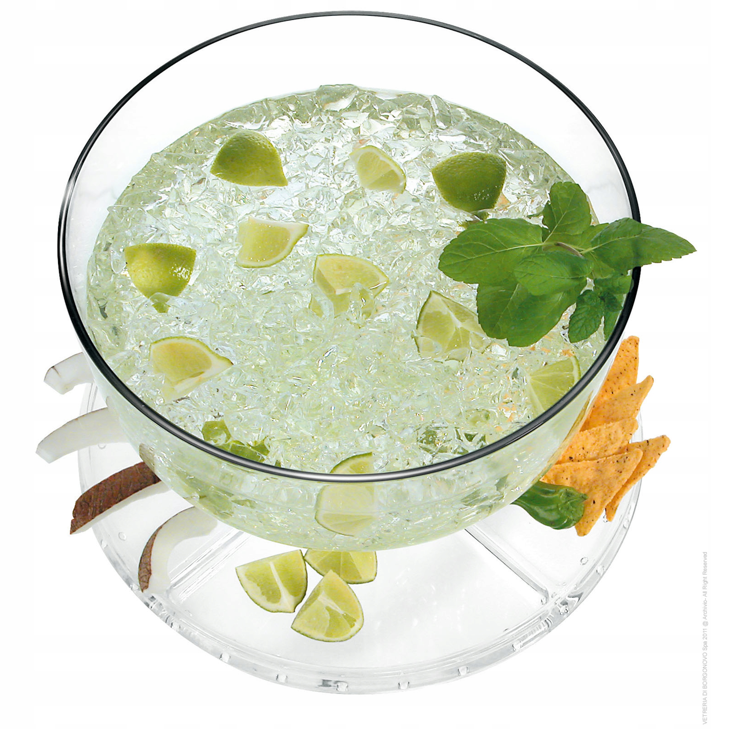 SZKLANA PATERA Z KLOSZEM NA CIASTO OWOCE TORT 4w1 Linia Palladio