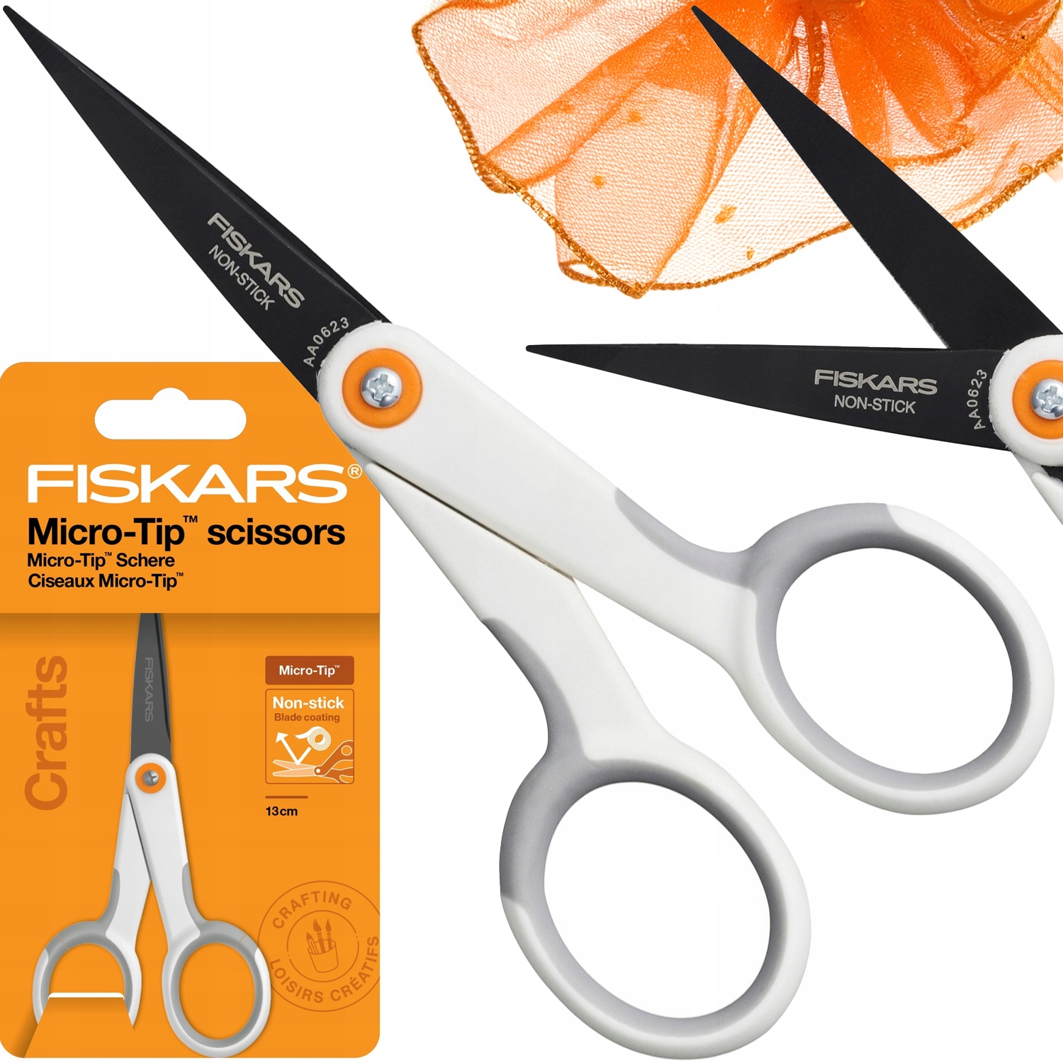 Fiskars Nůžky Přesné Krejčovské Non-stick Micro-Tip 13cm