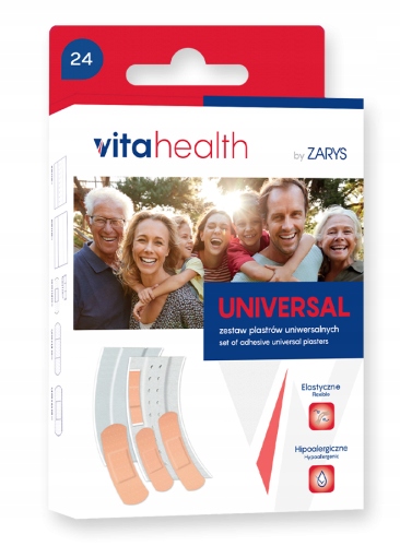 Zestaw PLASTRÓW uniwersalnych MIX rozmiarów 24szt.