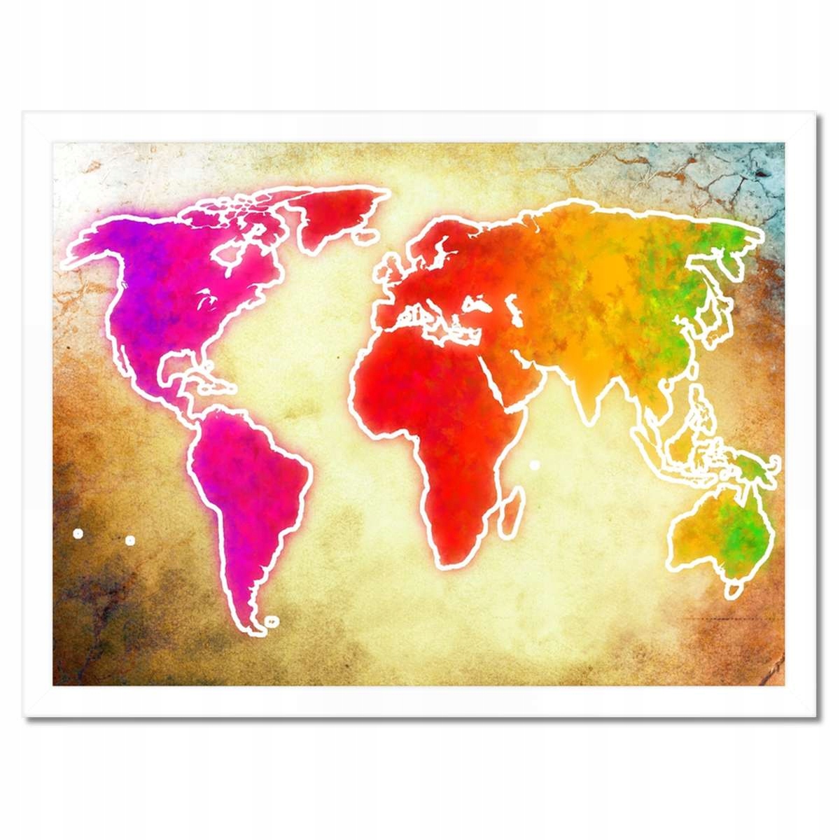 Plakáty v rámu 40x30 Mapa světa