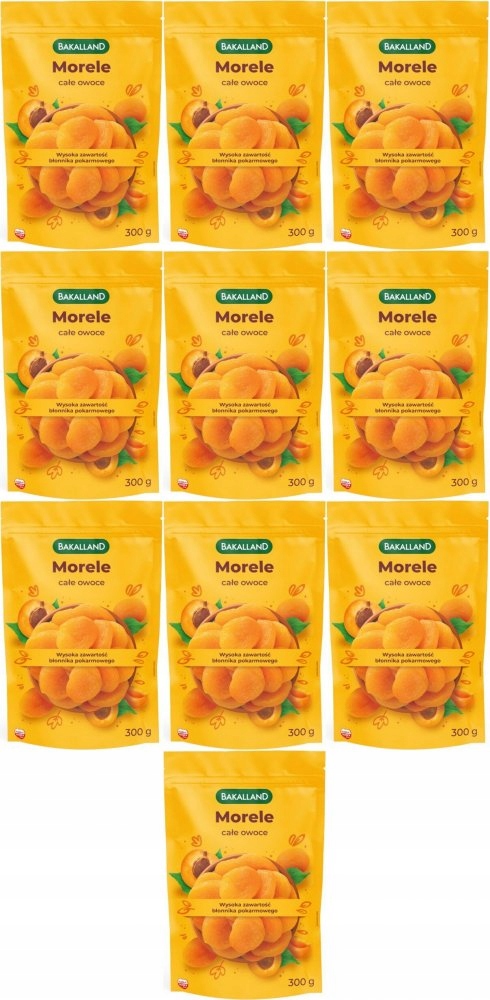 Morele suszone Bakalland 300g x10