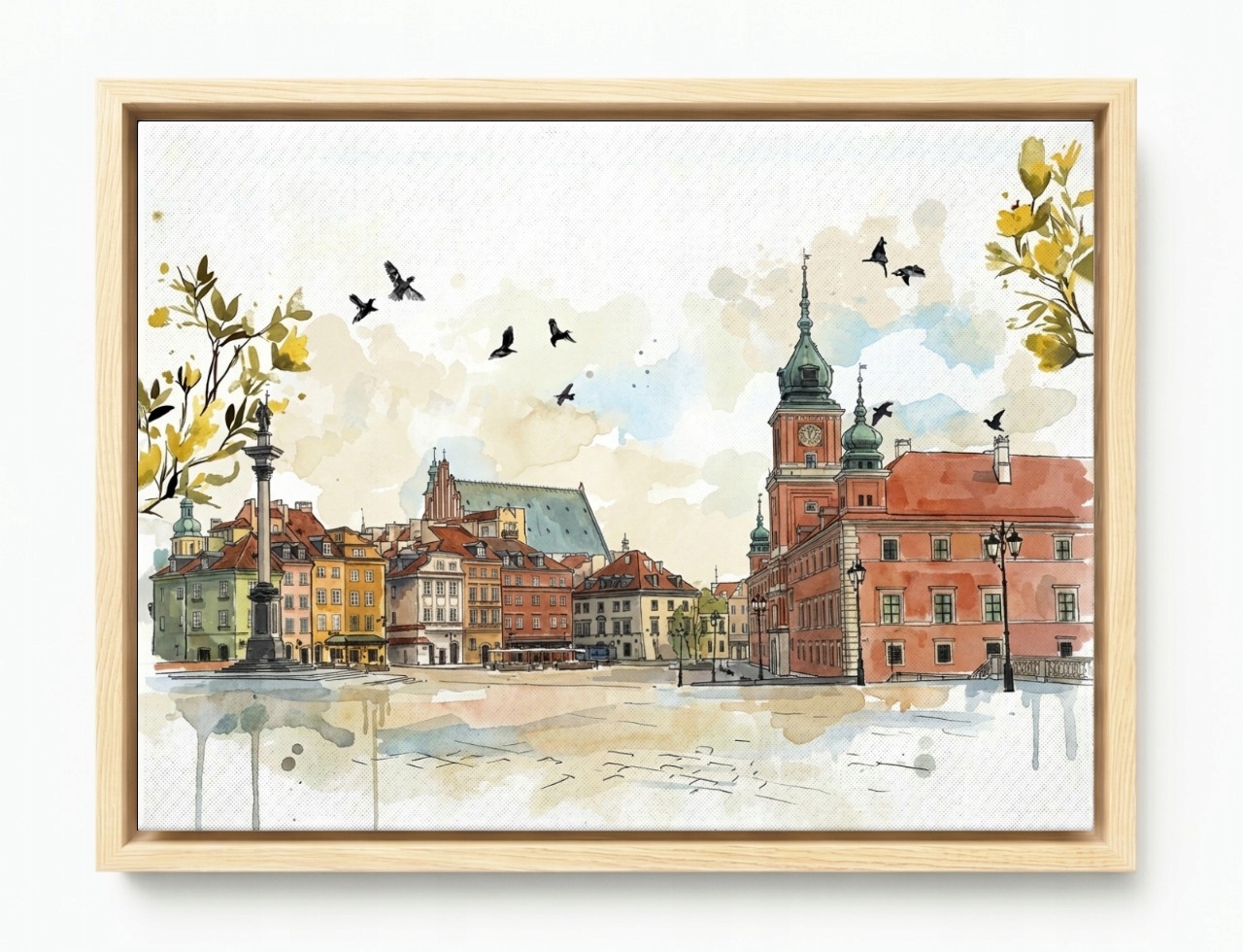 Obraz Rám American Box Varšava Starówka Zámok Kolumna Zygmunta 80x60