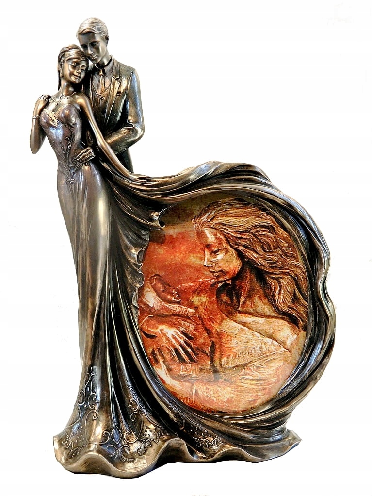 Rámeček Na Svatební Fotografii Figurka Secese K Výročí Svatby Pro Snoubence