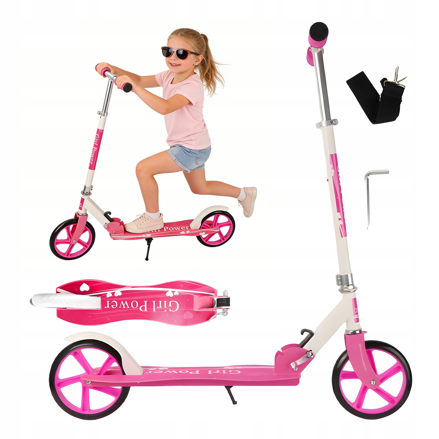 Mały Skuter Złożony Dla Dzieci Ergonomiczny Uchwyt I Bezpieczne Hamowanie