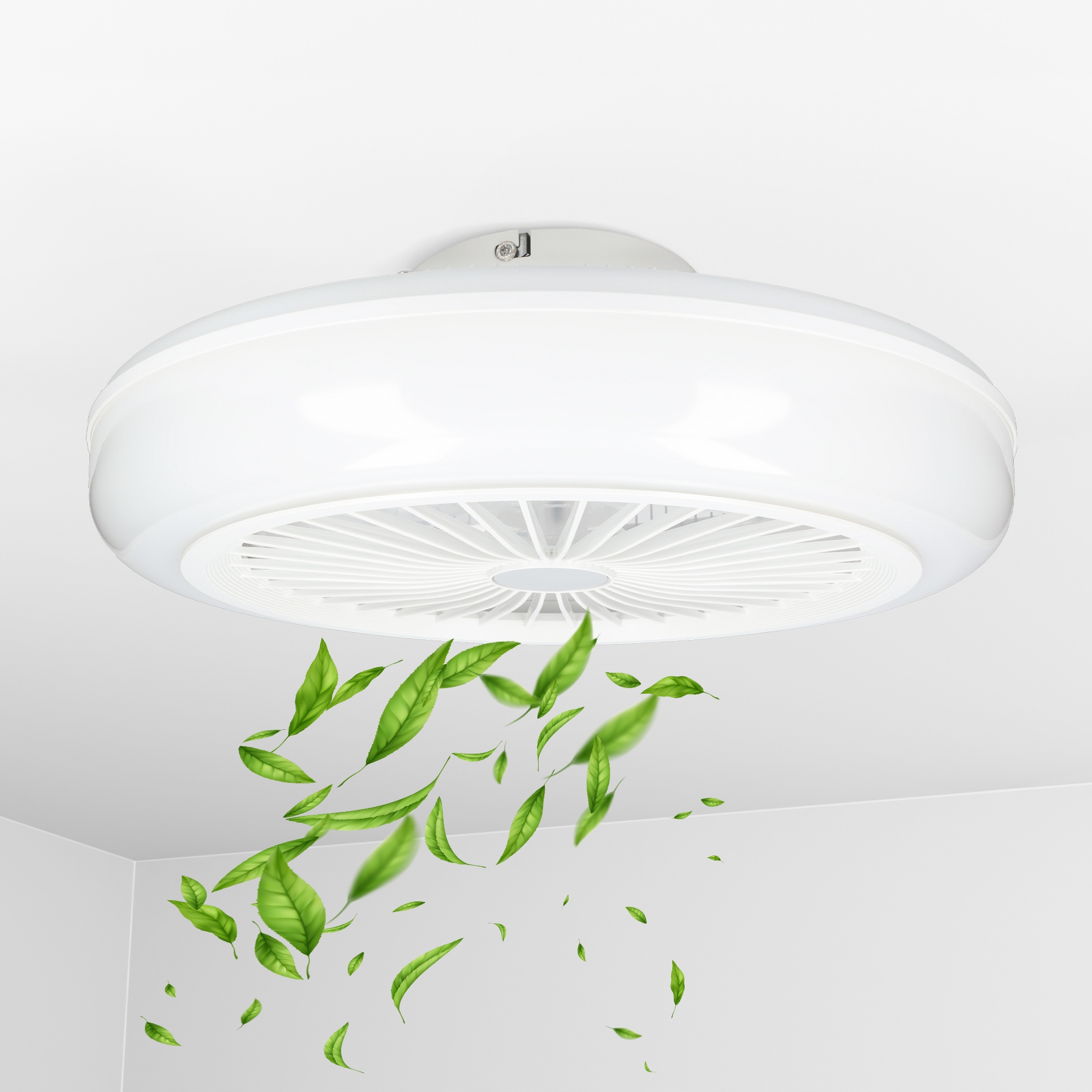 WENTYLATOR SUFITOWY WIATRAK LAMPA PLAFON LED RGB Sterowanie zdalne