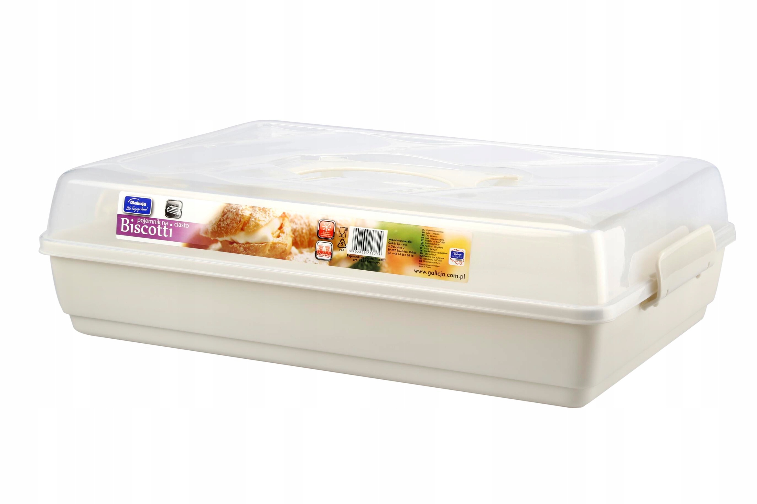 

Pojemnik Na Ciasto biscotti 43x30 taca przykryciem