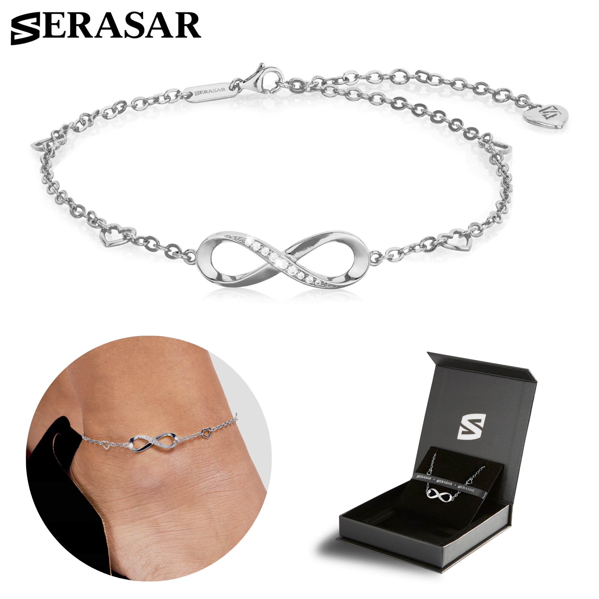 Serasar, Anklet ze stříbra ryzosti 925 [Infinity]-Stříbro