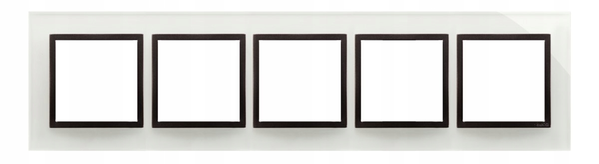 5-násobný rámik Nature-Sklo, Búrková Oblaková Jednotka, IP20/IP44 (IP44-použiť uši)