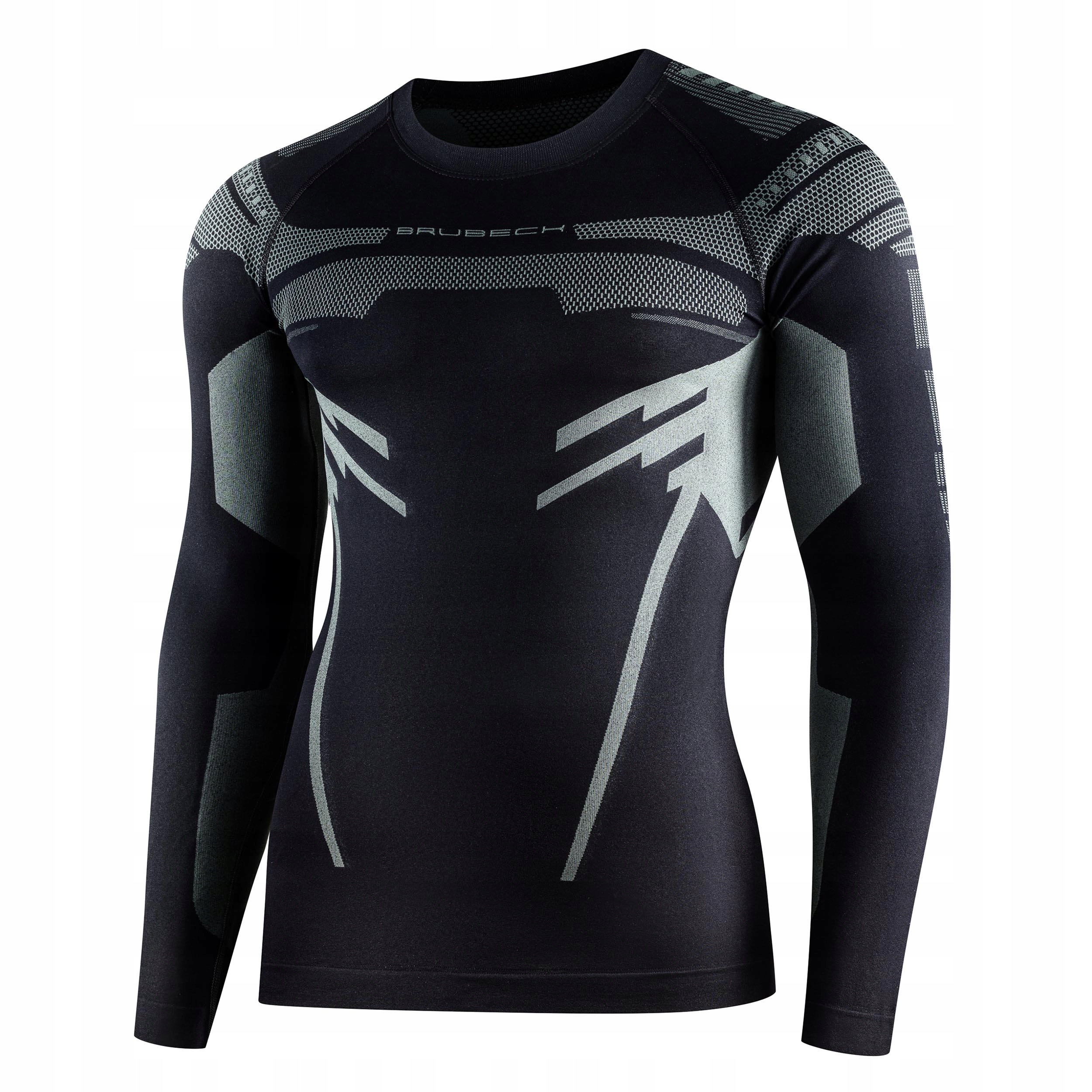 Bluza termoaktywna męska Brubeck Dry czarno-grafitowa XL