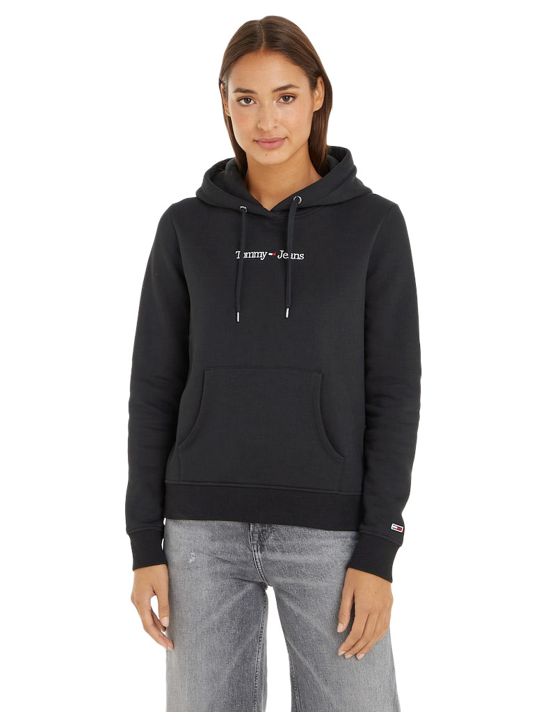 Tommy Hilfiger Mikina Tjw Reg Serif Linear Hoodie Černá vel. S