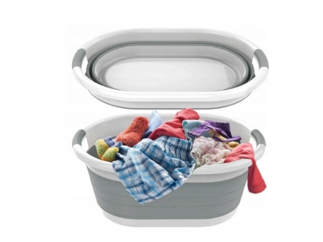 SKŁADANY KOSZ NA PRANIE/ MISKA SILIKONOWA 25L