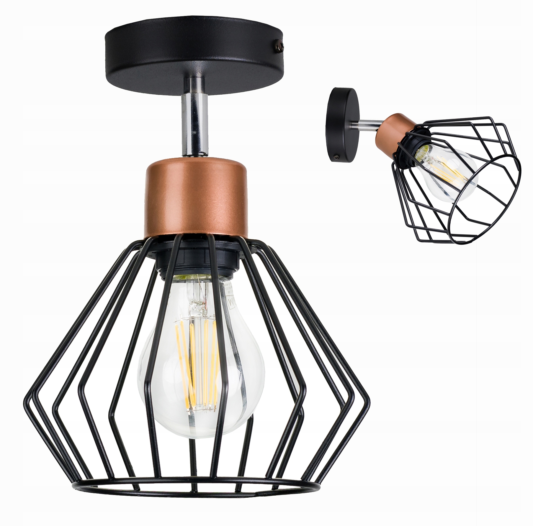 

Lampa wisząca żyrandol ruchomy loft Brylant drut 1