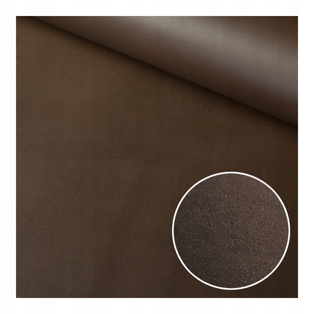 Hovězí kůže hlazená Tmavě Hnědá 3-3,5mm Formát A2, rostlinně činěná