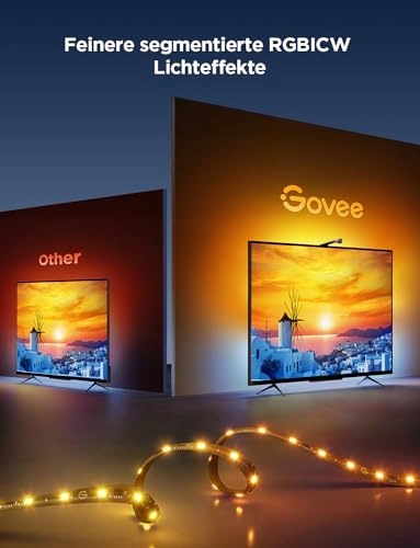 GOVEE Taśma LED TV RGBICW 3 Lite 3,6M z Kamerą i Sterowaniem Aplikacją — miniatura 3