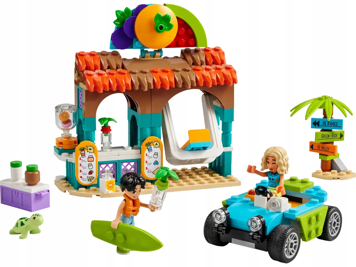 Lego Friends 42625 Plážová budka s koktejly Nova a Niko surfovací prkno
