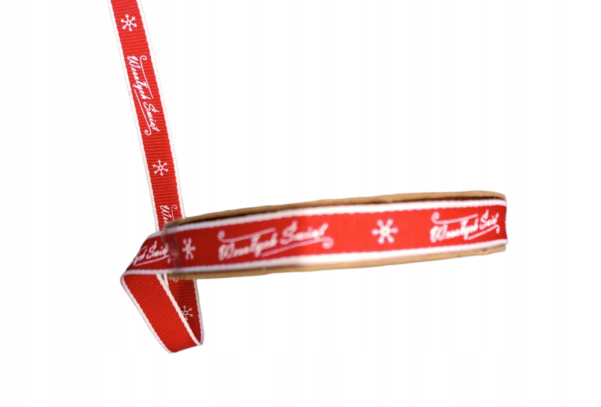 Wstążka Wesołych Świat Boże Narodzenie 1,2cm 10y