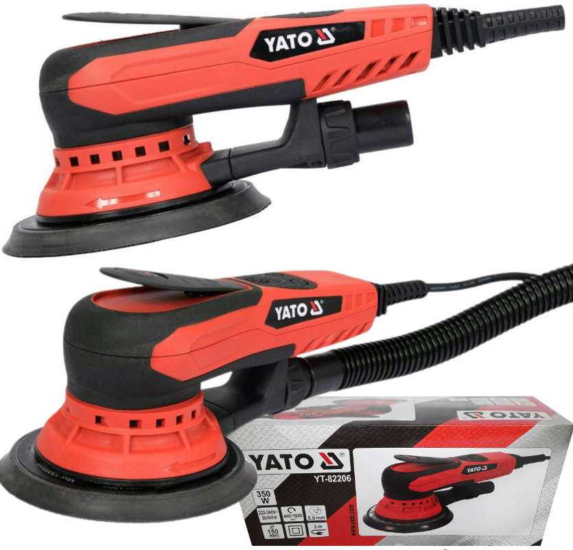 Yato Szlifierka Mimośrodowa Oscylacyjna 150MM 350W 4000-10000 Obr YT-82206