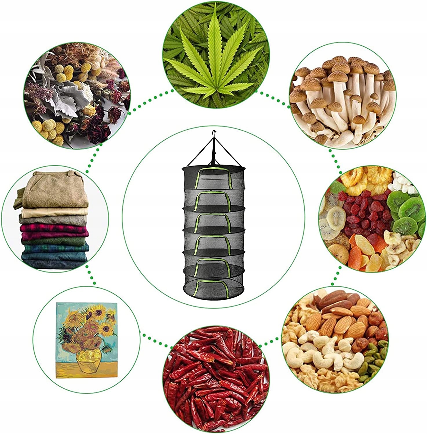 SUSZARKA SIATKA DO SUSZENIA GRZYBÓW ZIÓŁ RYB OWOCE 120 x 60CM Długość 120 cm