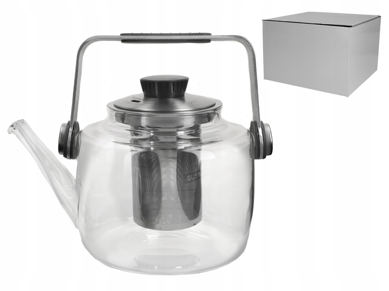 Sklenená Kanvica S Varičom Kanvica Na Čaj Byliny Lúhovač Kávy