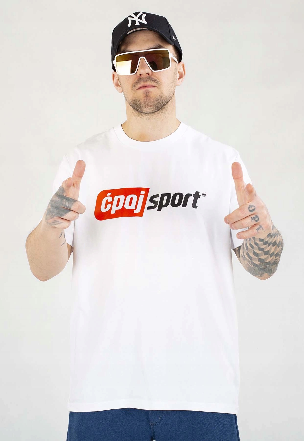 Tričko Stoprocent Ćpaj Sport Logo bílé