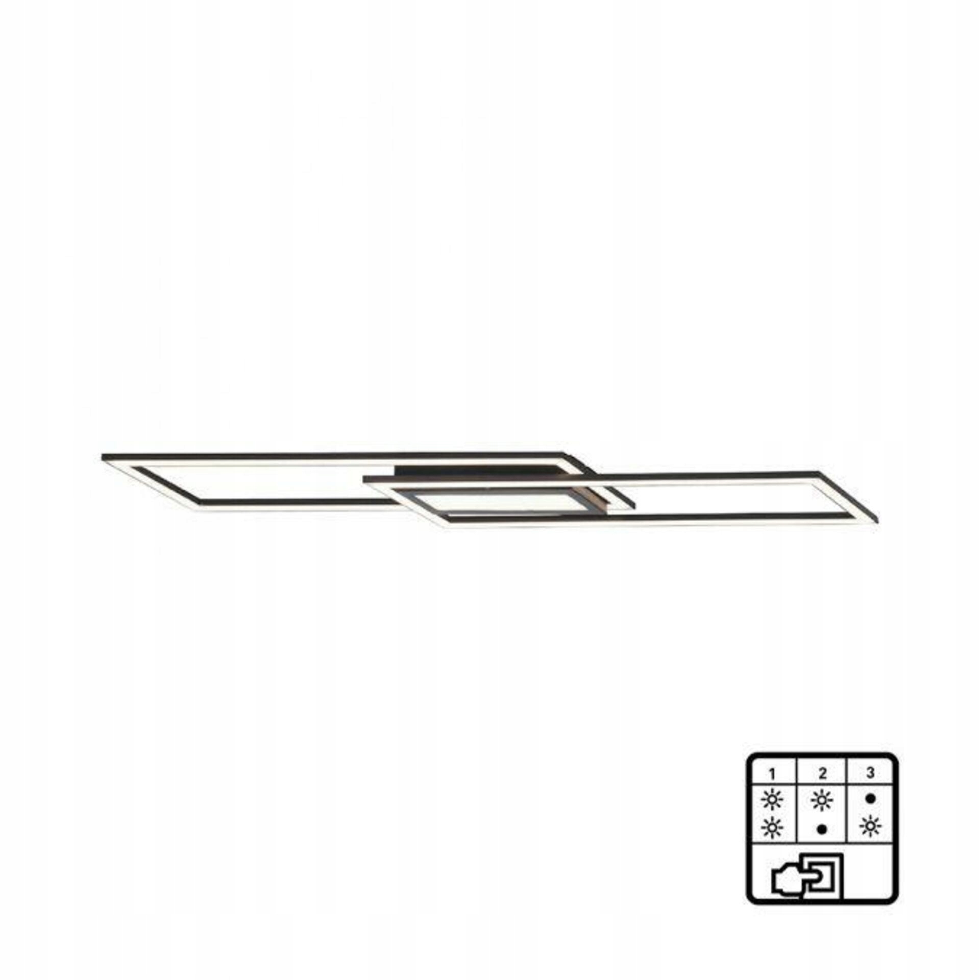 Led stropný panel Just Light 1000x17,9 cm čierny, stmievateľný, 3000K