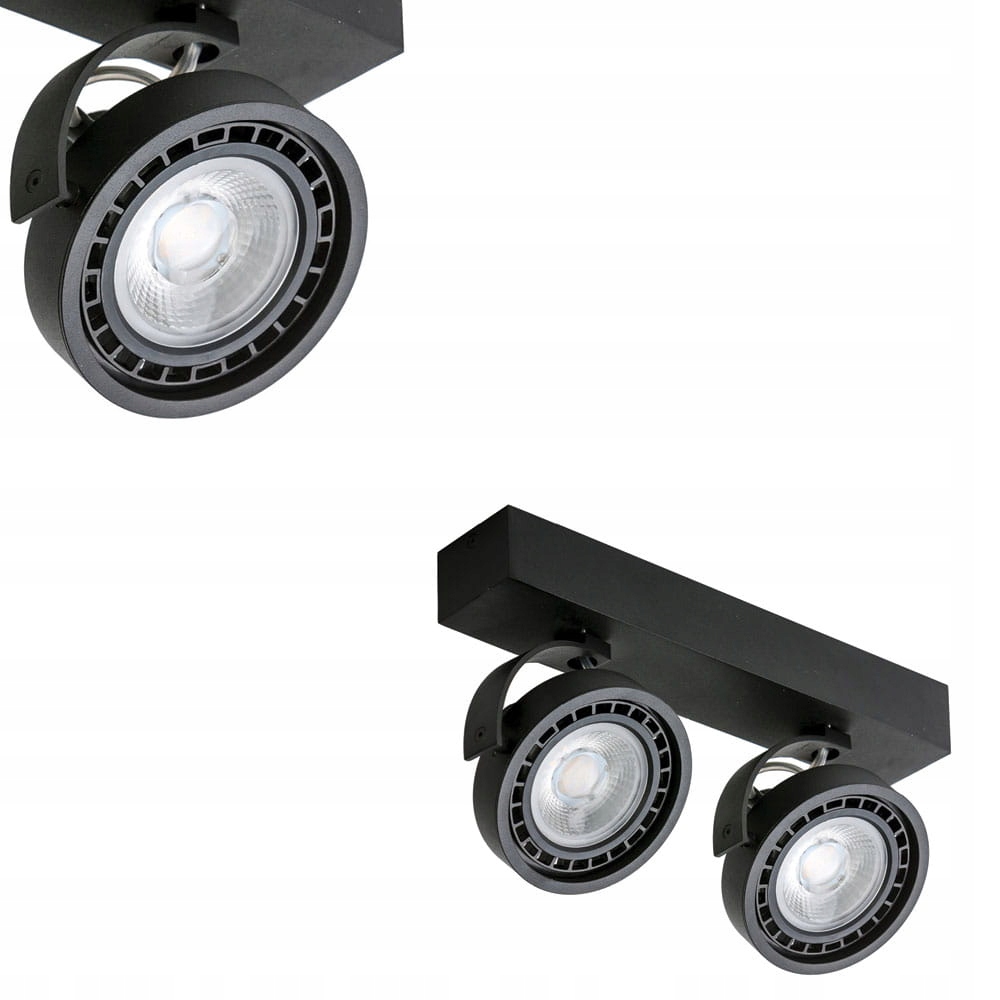 Stropní svítidlo se dvěma reflektory na ES111 Jerry 230V černá Azzardo