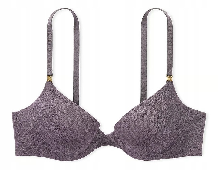 Push-up podprsenka typu demi Icon Victoria's Secret šedá 75E (34DD)