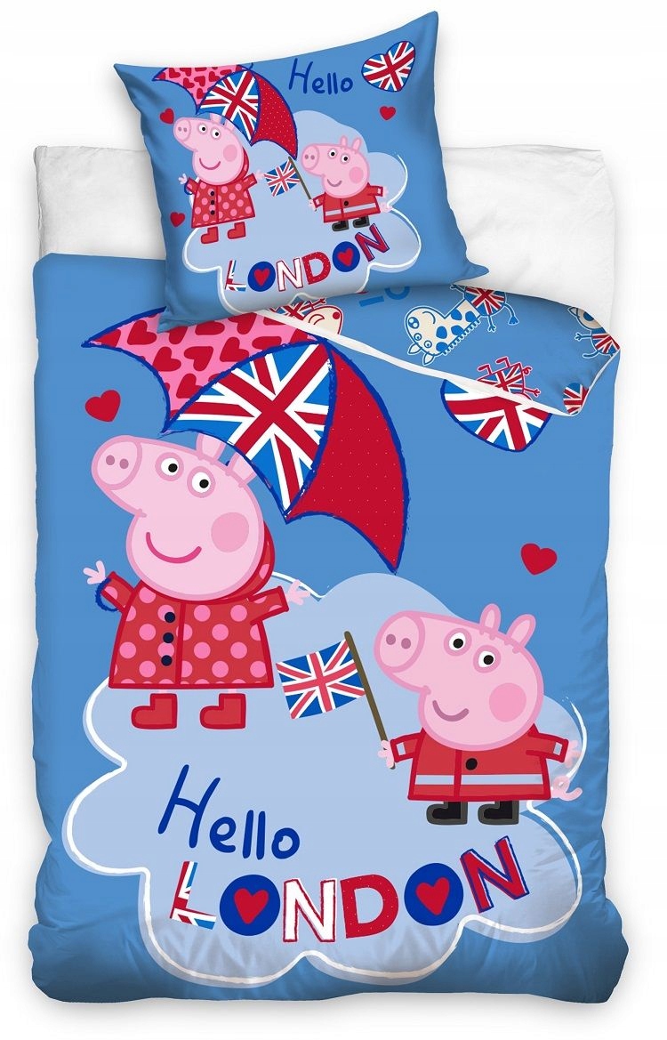 

Pościel 140x200 Świnka Peppa, George Hello London