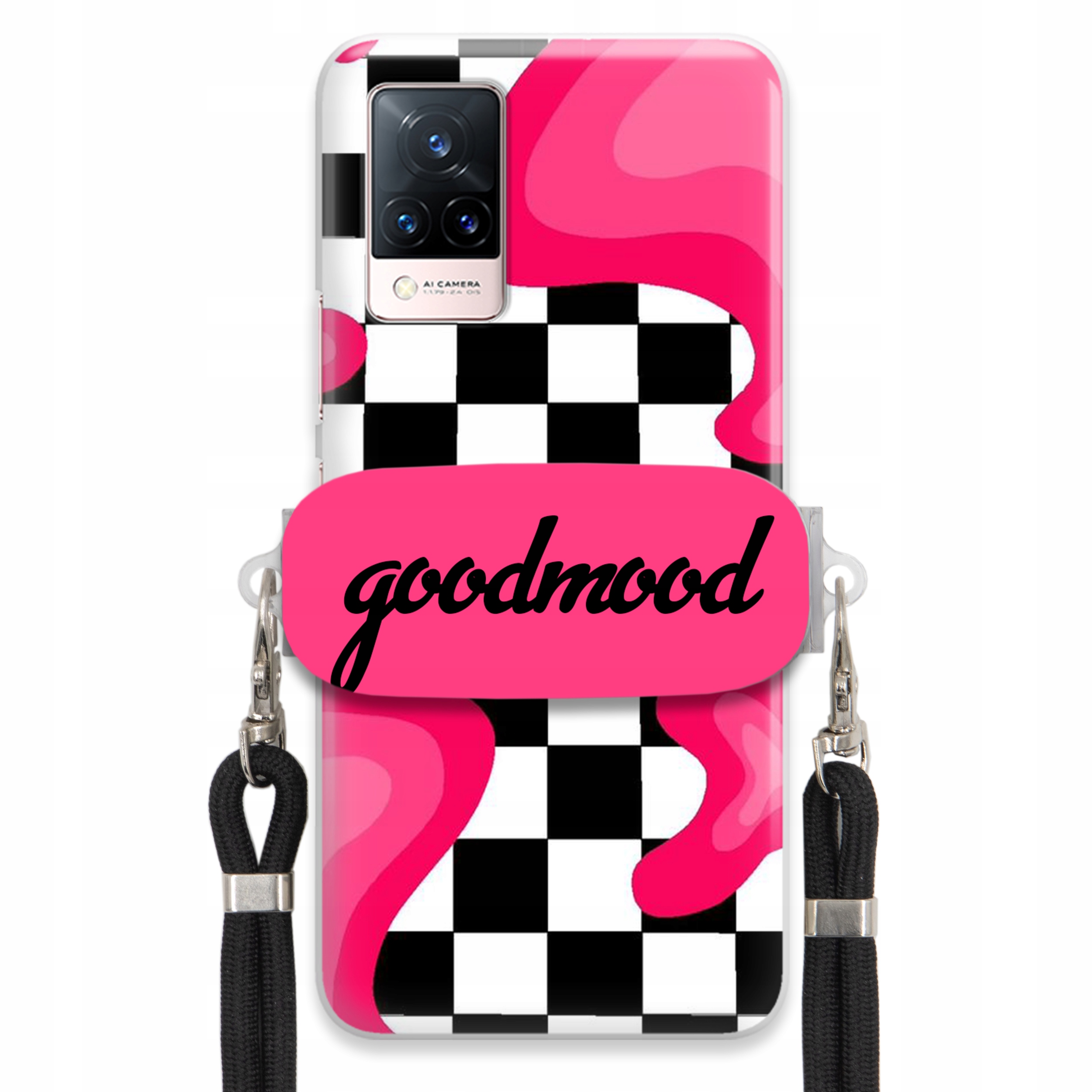 Puzdro Pre Vivo S9 Sada Case Držiak Na Vodítko Čierna Pre Teenagerov Splash