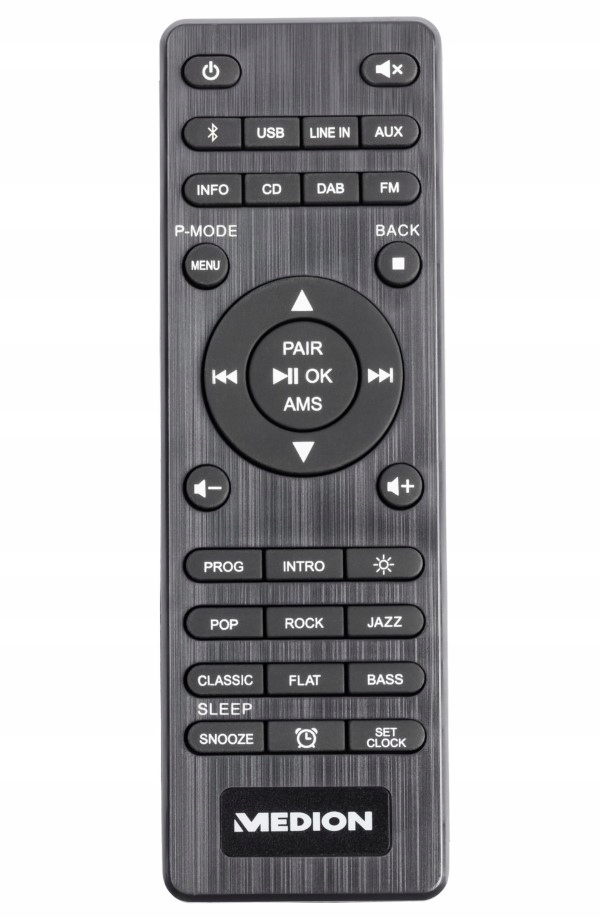 MINI WIEŻA BT RADIO CD/MP3 DAB+, FM Medion MD44125SW Kolor czarny