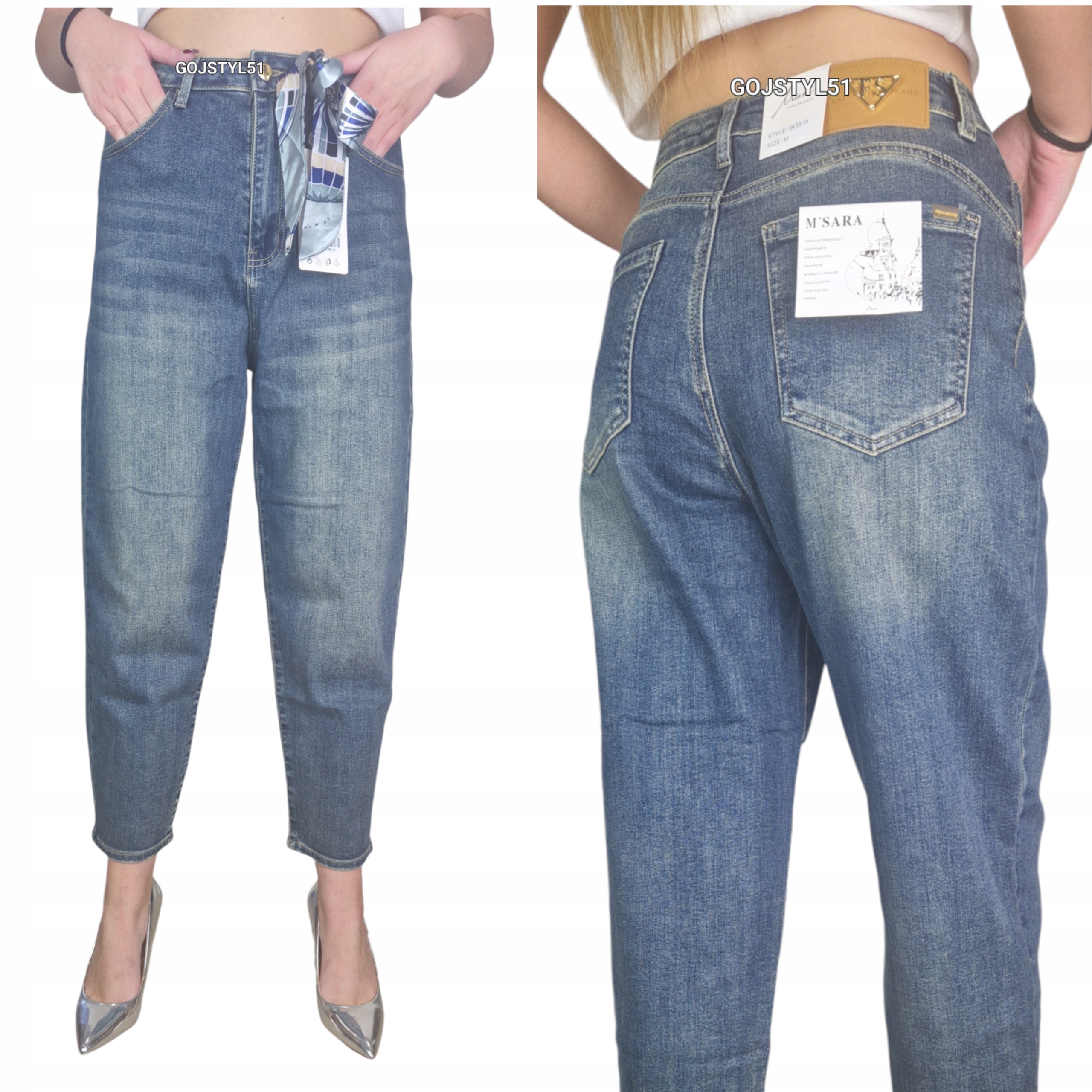 Džínové kalhoty Dámské Baggy Jeans