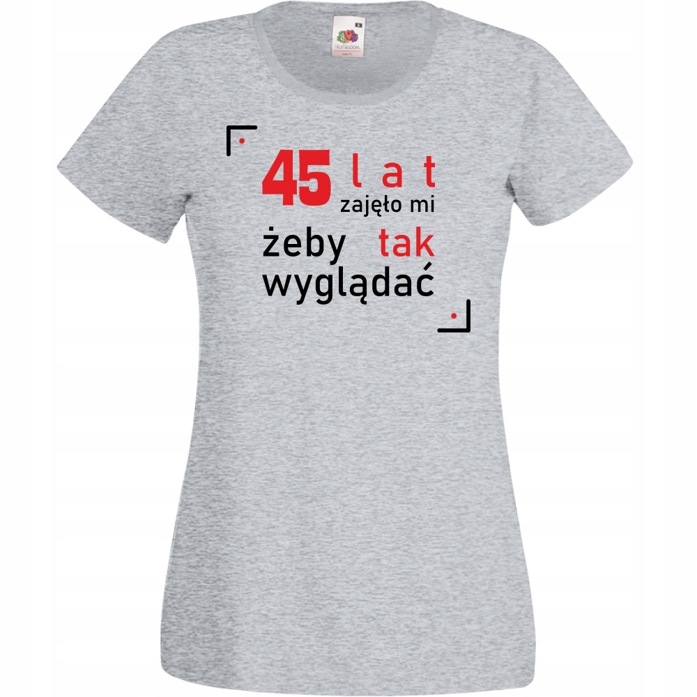 

Koszulka 45 lat urodziny XL szara