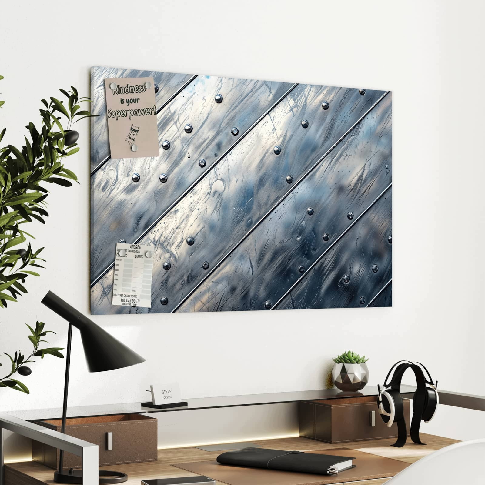 Magnetická tabule Deska kovová 90 × 60 cm