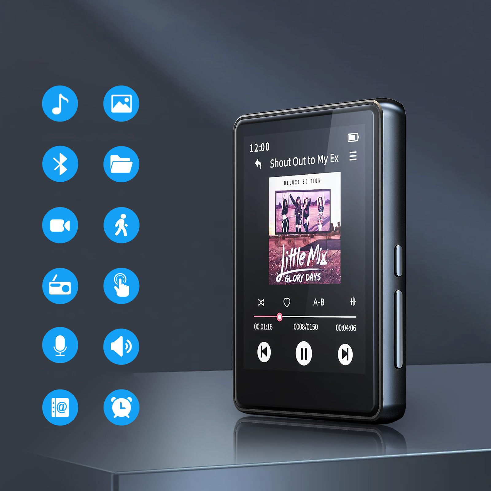 ODTWARZACZ MUZYCZNY HIFI MP3 MP4 16GB BLUETOOTH 5.3 FM RADIO POLSKI MENU Marka inna
