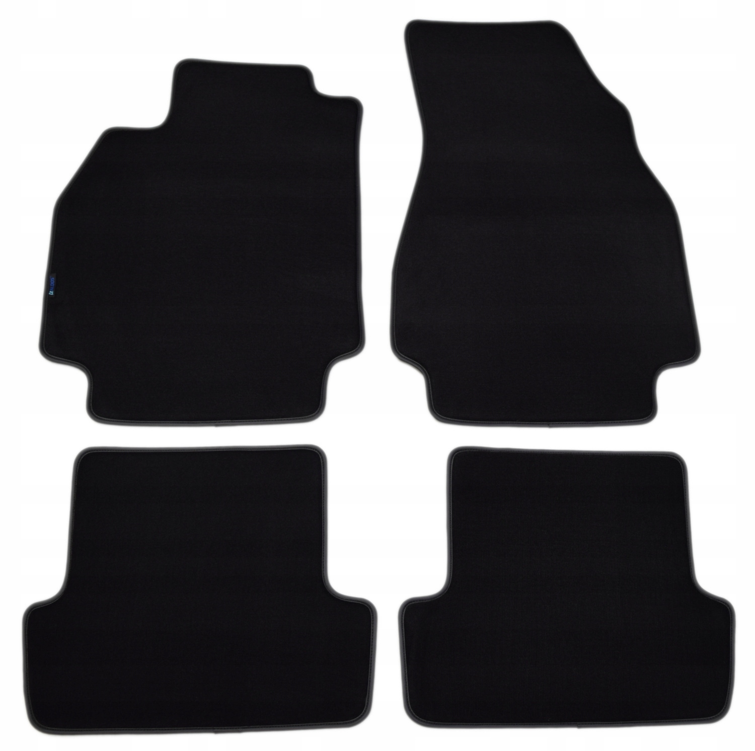 Černé velurové koberce Diamond, Lamówka Renault Megane, rok výroby 2002-2009