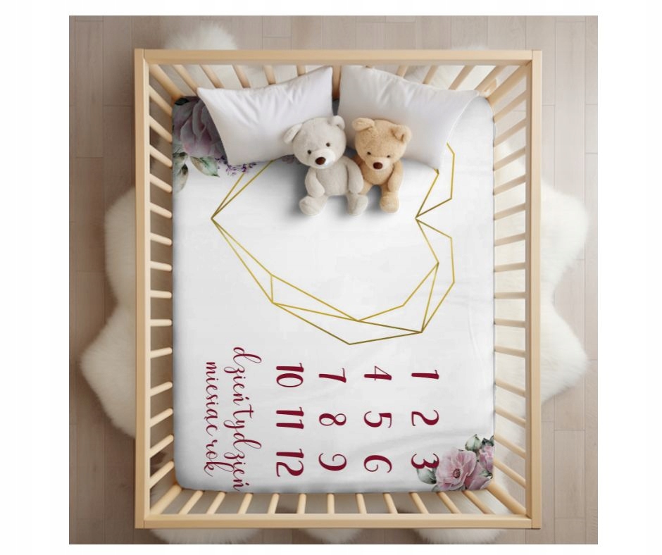 FOTO MATA do zdjęć Kocyk TŁO do zdjęć Fotokocyk BABYSHOWER GRATIS KARTY Materiał inny