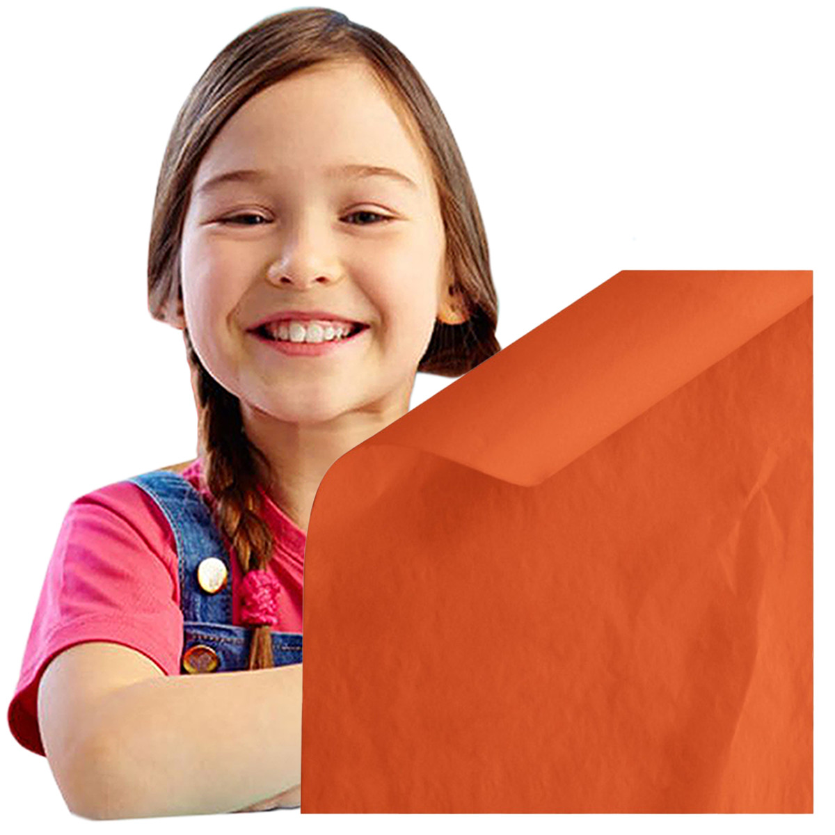 GŁADKA BIBUŁA KREPINA DLA DZIECI POMARAŃCZOWA Marka Best Total