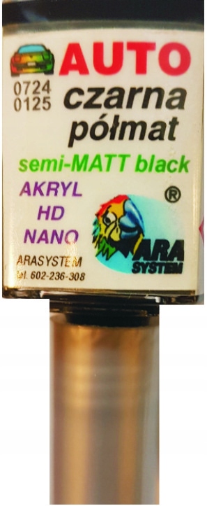 Lakier Samochodowy Zaprawka Do Rys Czarny Czarna Półmat Arasystem 10 ML