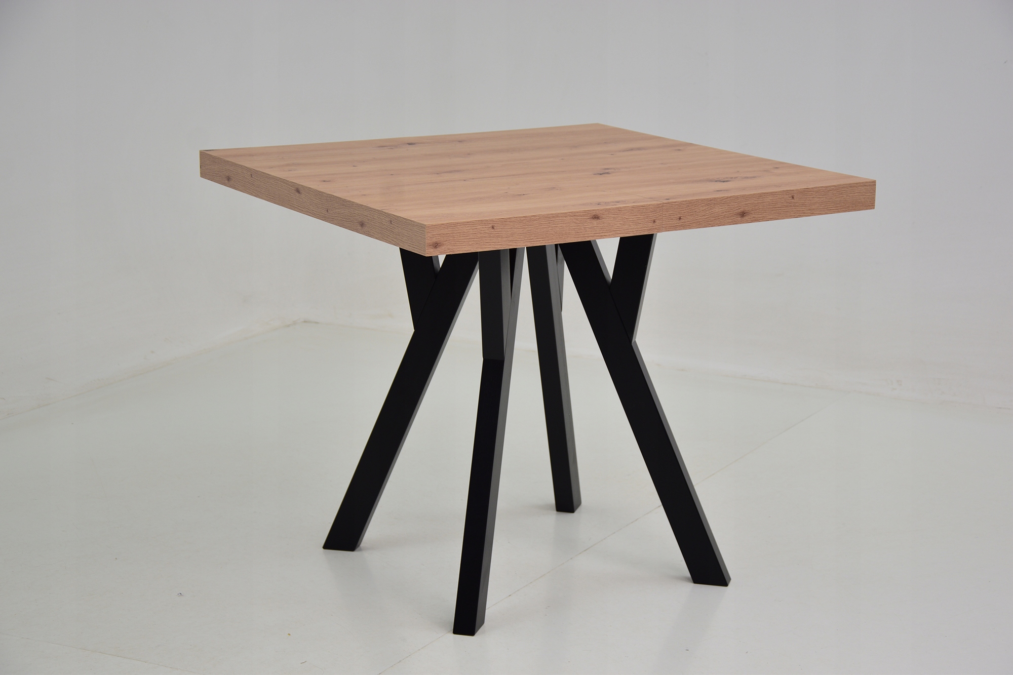 Stół rozkładany 90x90x190 DĄB ARTISAN + 10 krzeseł Szerokość stołu 90 cm