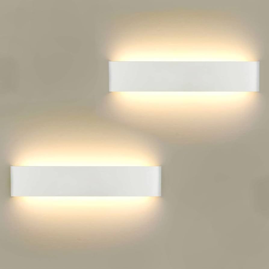 2x KINKIET ŚCIENNY LED BIAŁY 16W 3000K 40cm IP65