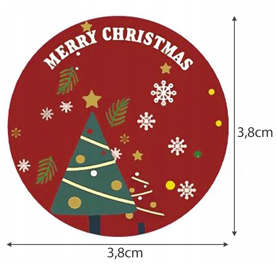 NAKLEJKI ŚWIĄTECZNE NA PREZENTY WESOŁYCH ŚWIĄT MIKOŁAJ 8szt R8 EAN (GTIN) 5905771330774