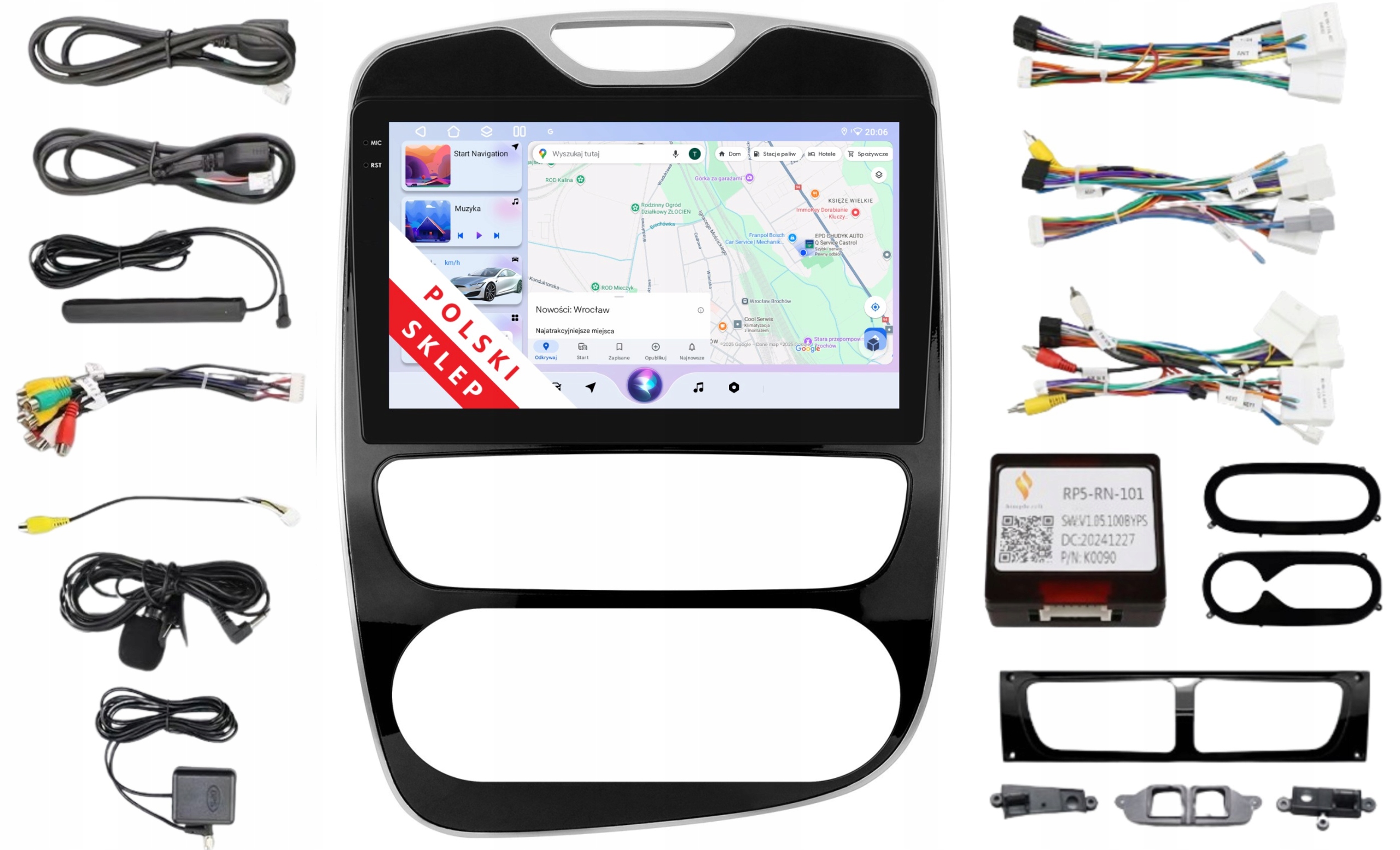 Navigácia Rádio Android Renault Clio IV 6/128 Gb Dsp Lte Carplay