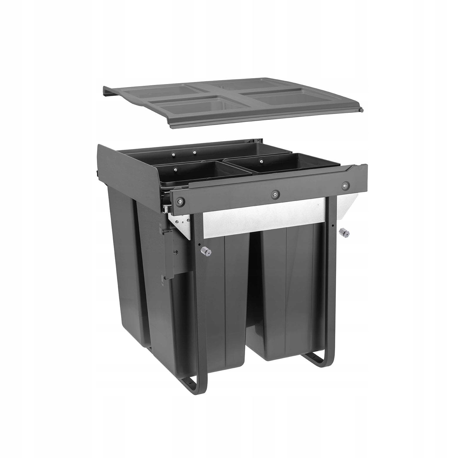 Levně Odpadkový koš do skříňky 600 mm, 1 x 34 l 2 x 17 l