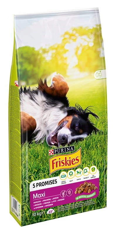 Levně Friskies Maxi Promises Krmivo pro dospělé psy nad 25 kg hovězí maso 10 kg