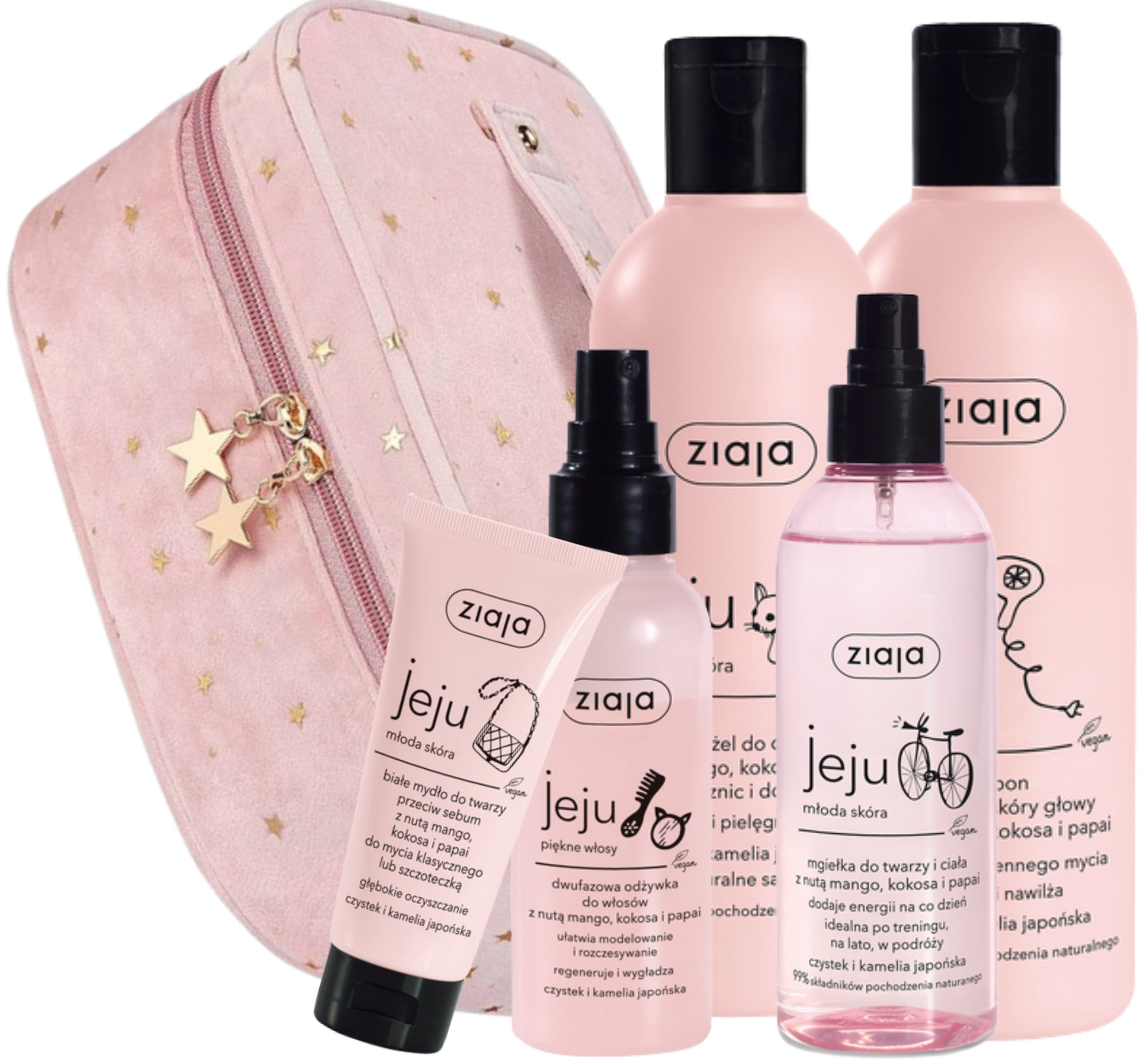 Ziaja Jeju Różowy Zestaw Kosmetyków dla fanki różu Love Pink