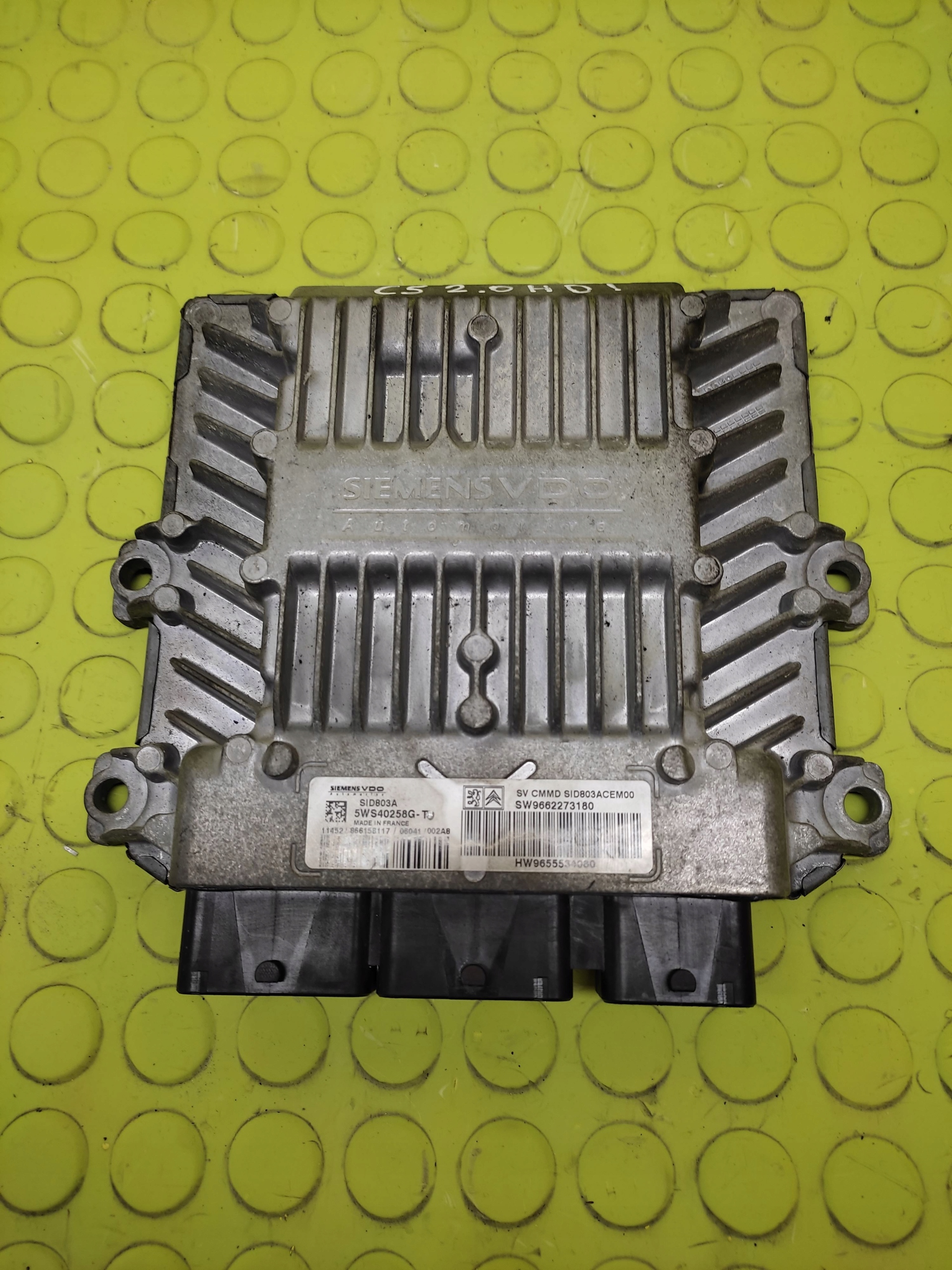 CITROEN C5 2.0 HDI control unit of the engine 9662273180